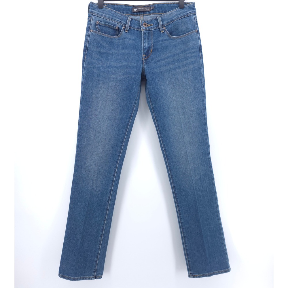 Levi's Womens Jeans Demi Curve Modern Rise Straight 28 Blue Medium Wash Denim